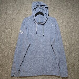 Rhoback Hesi Performance Hoodie Mens Medium Blue Pullover *Logo